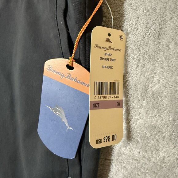 NWT Tommy Bahama Mens Size 38 Black Offshore Chino Shorts Khaki $98 - Picture 3 of 10